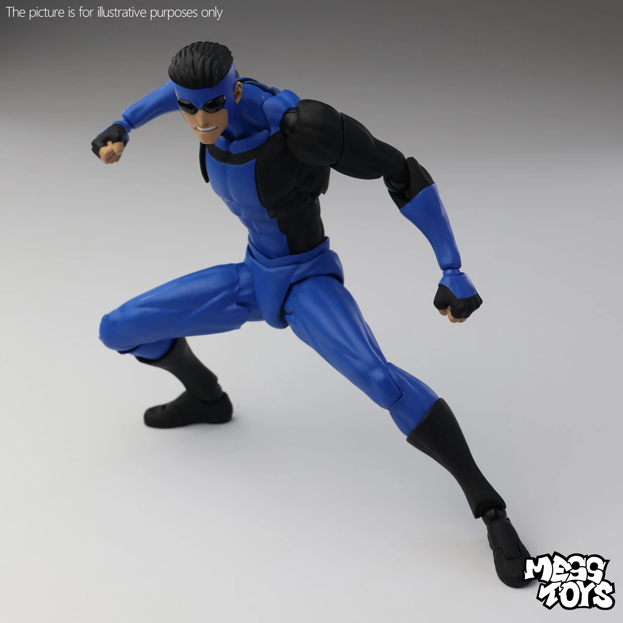 New Mess Toys Invincible Mark Grayson Classic First Suit Blue-Black New Suit Toys Gifts Collectibles Action Figure For Hobbyist