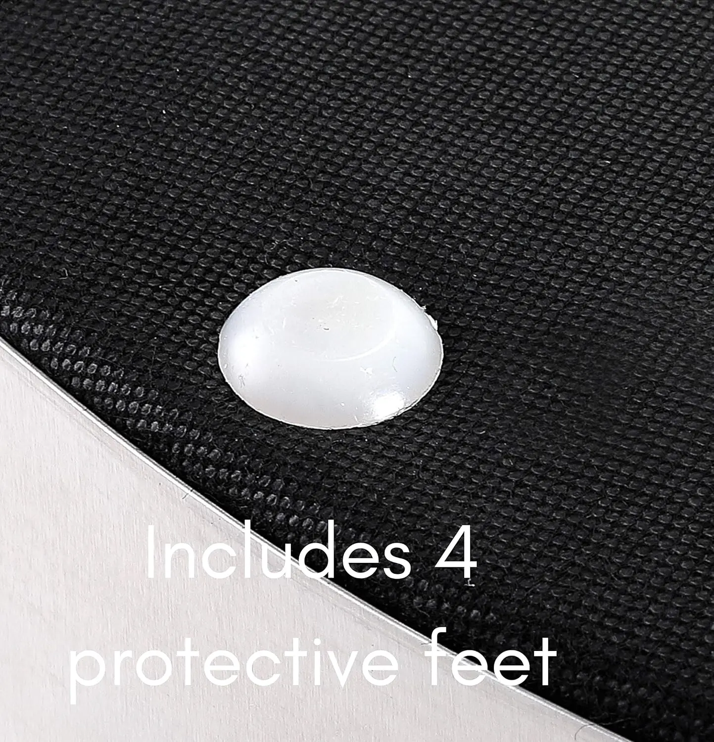 وسادة عثمانية مخملية مستديرة كبيرة مع حواف فضية - مسند قدم ناعم لغرفة المعيشة وغرفة النوم والمكتب - رمادي داكن