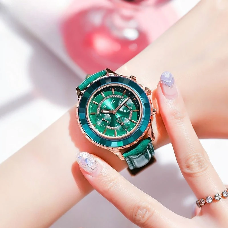 

2026 New Women'S Watch, Simple And Casual Multifunctional, Stylish And Elegant, Leather Strap, Women'S Accessories, Women'S Gift
