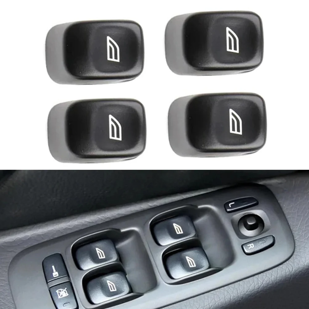 

ABS Black Front Window Switch Button Cover for Volvo S60 S80 XC70 XC90 For V70 2000-2012 OEM 31295164 4 Piece Set