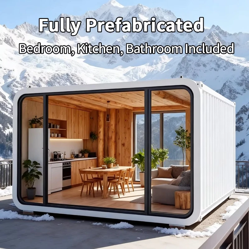 20FT CE Certified Custom Apple Cabin Pod Prefab Container House Movable Modular Building