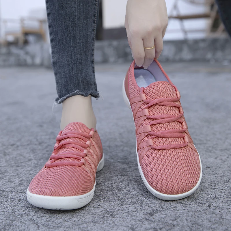 Wide Toe Shoes For Women Minimalist Breathable Comfortable Casual Sneakers Anti-slip and Soft Sole Flats Walking Shoe Size 36-42