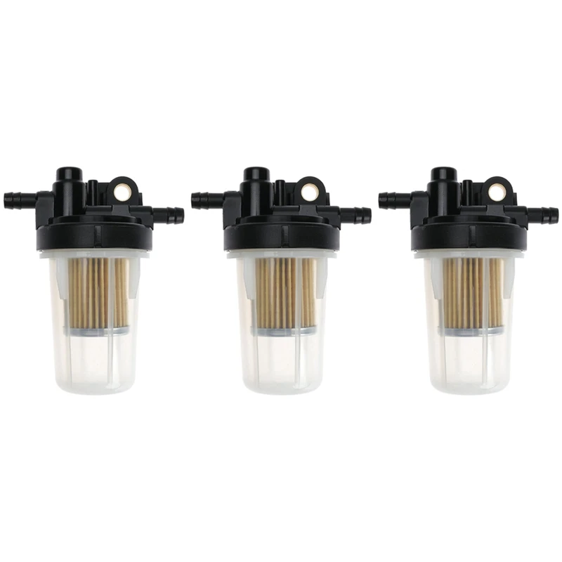 3Pcs For Kubota Fuel Filter Assembly B2320 B2410 L2800 L3400 LX2610HSD M5640SU RTV-X1100CR RTV-X900G RTV900W