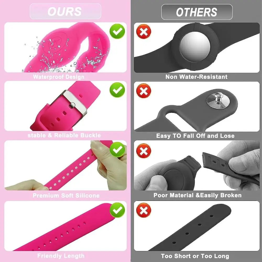 Nuovo impermeabile per Apple Airtag Holder Wristband Kids custodia in Silicone bracciale bambini per AirTags Case Watch Band