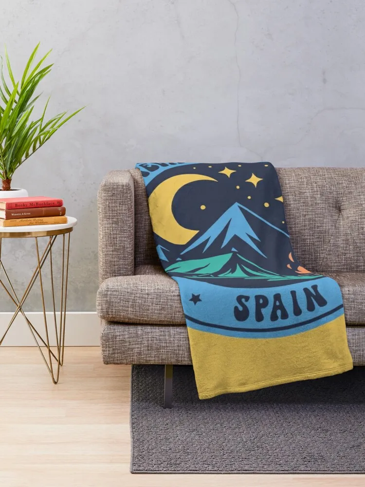 Sierra Nevada National Park Spain Camping Design Throw Blanket Summer halloween Blankets