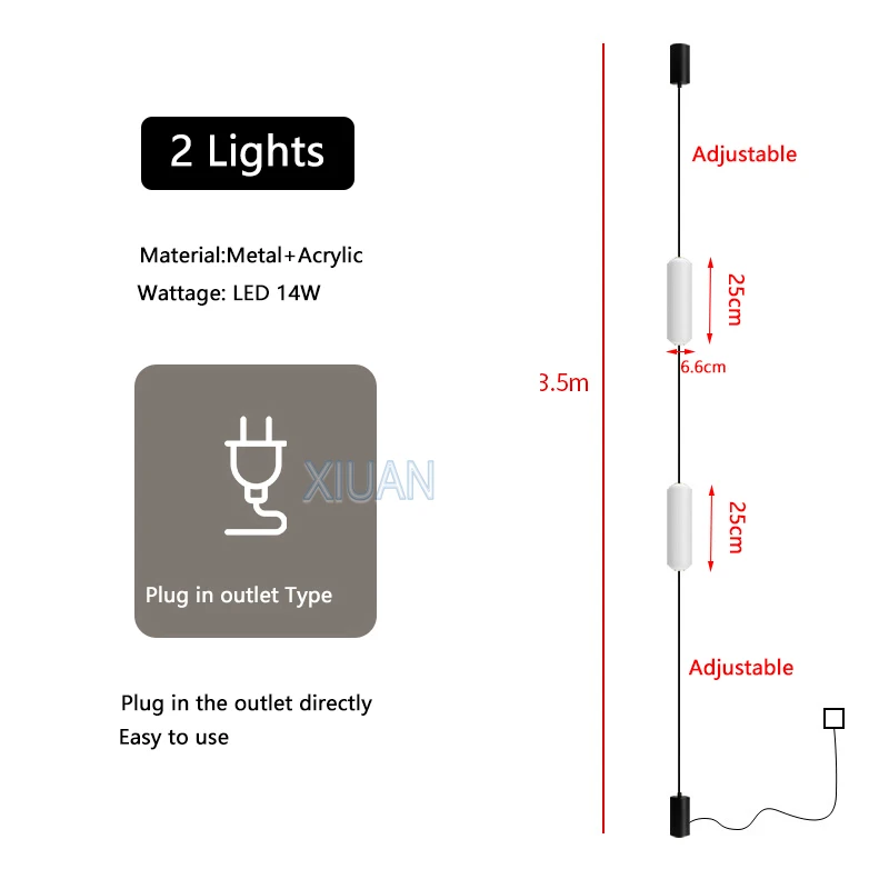 Moderne woonkamer slaapkamer LED-vloerlampen acryl schansen zwart lang hoog plafond vloerlamp voor hotel restaurant binnendecoratie