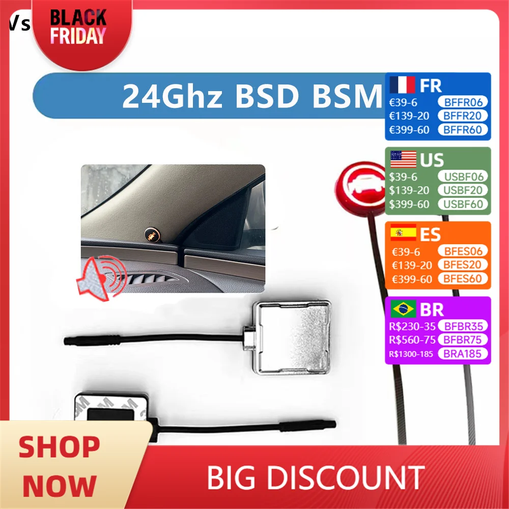 77Ghz 24Ghz Millimeter Wave Radar Change Lane Safer BSM Blind Spot Monitoring Assistant BSD Blind Spot Detection System