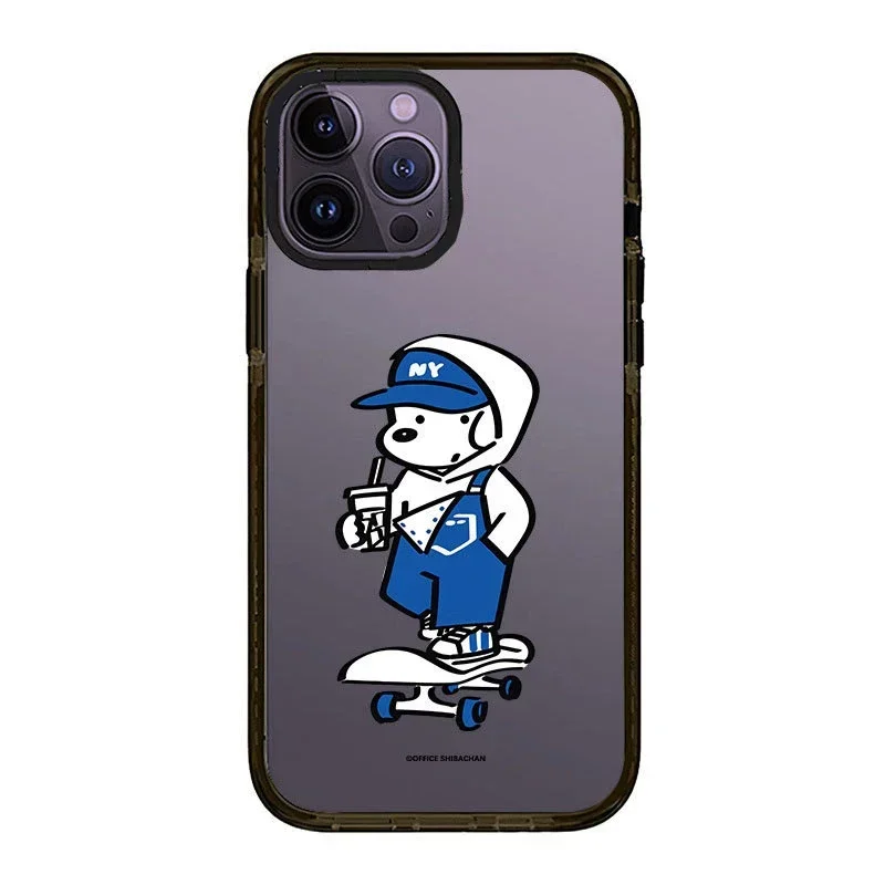 

Acrylic Skateboard Dog Frame Phone Case Cover for IPhone 11 12 13 14 15 16 Pro Max Case for IPhone 16 Pro Max