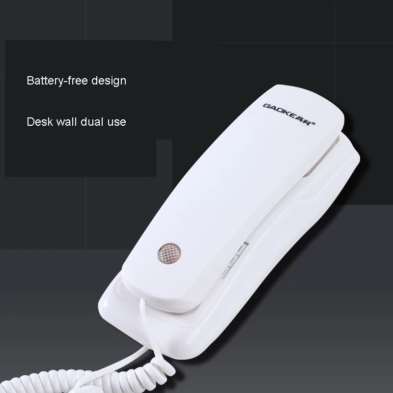 Wall Mounted Corded Landline Phone Fixed Telephone Desktop Mute/Pause/Redial Functions For Home Hotel Office Bank