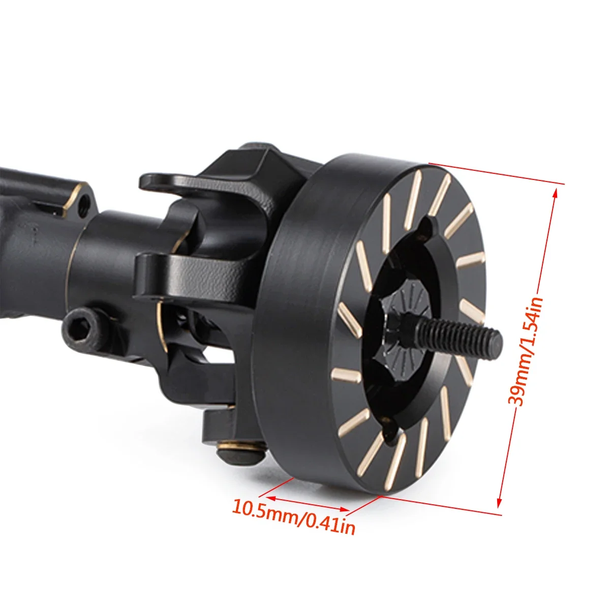 Black Brass Weights AR44 Axle Diff Cover Steering Knuckle C-hubs Link Mounts Battery Tray for Axial SCX10 II 90046 90047 Chassis