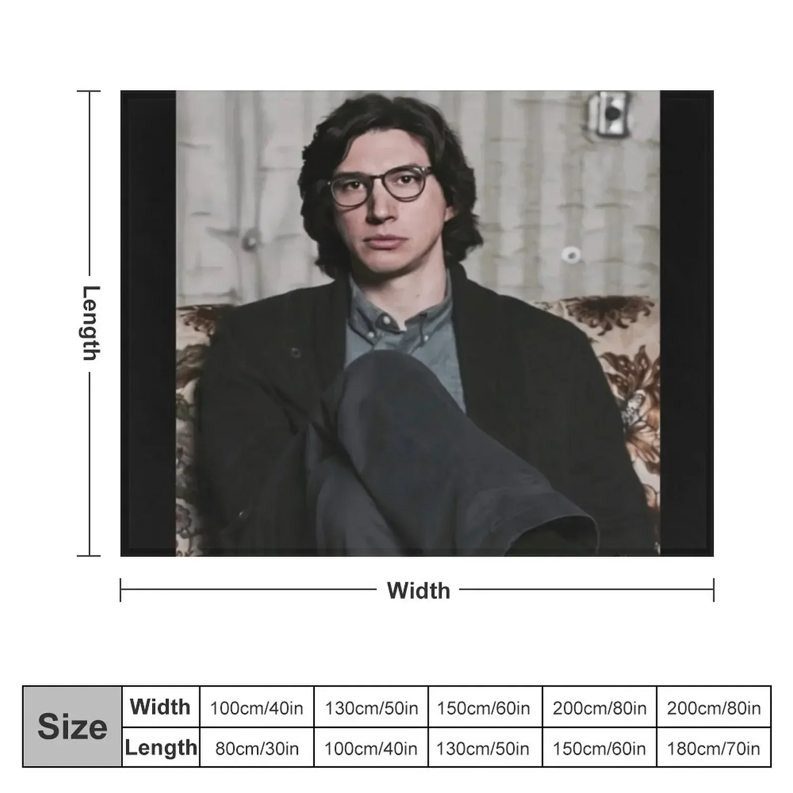 Adam Driver Glasses Throw Blanket Summer Beddings Beach Blankets