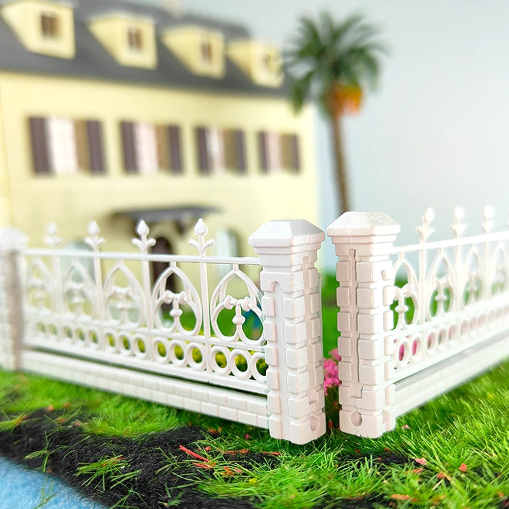 Mini Fence Model Railway Barrier Diorama Terrain Accessories Train Scene Detailing Diorama Fence Barrier Villa Fence DIY Kit