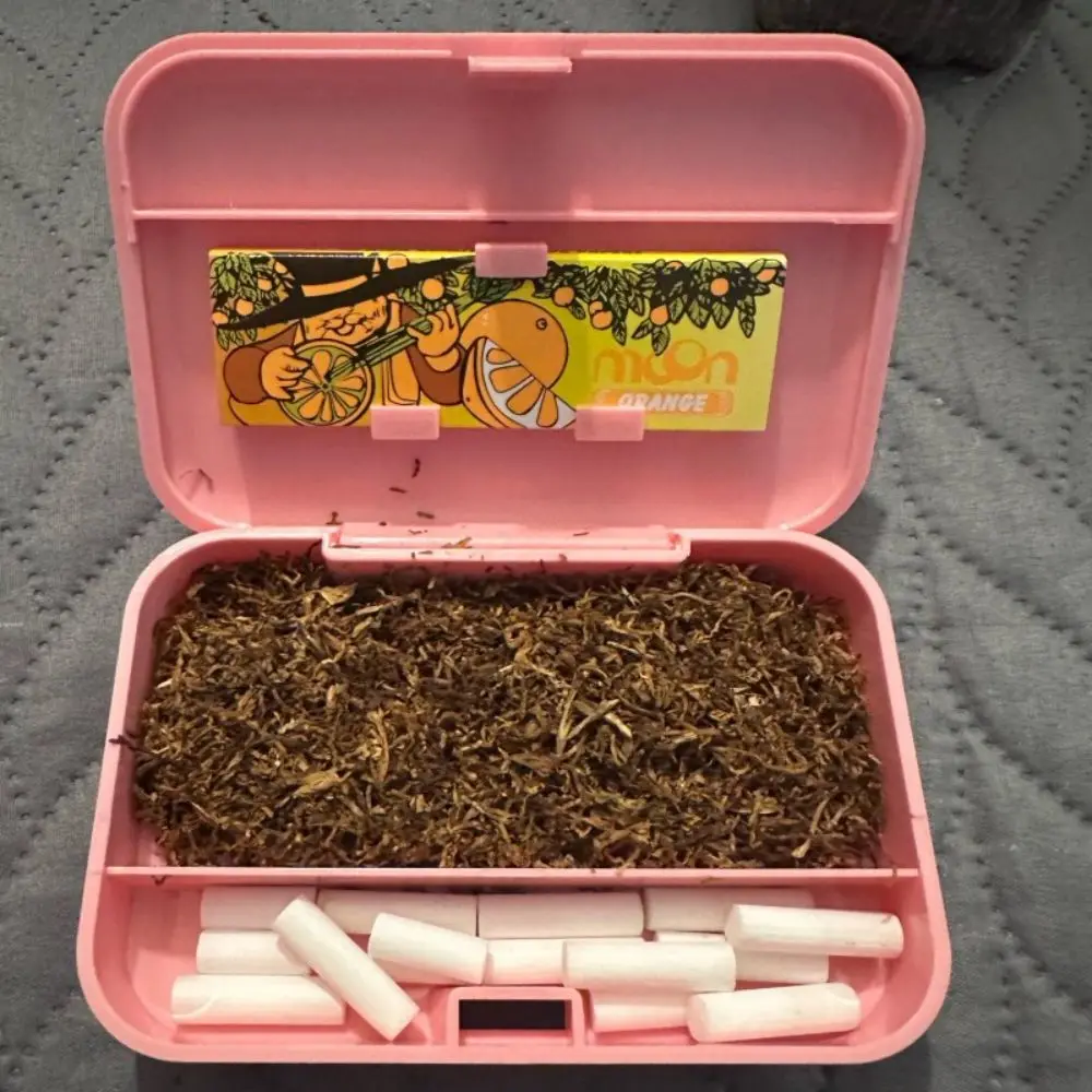 Multifunctional 110mm*75mm Portable Smoking Case Holds Cigarette Cones Roll Papers Dry Herb All-in-One Compact Storage Box - view 5
