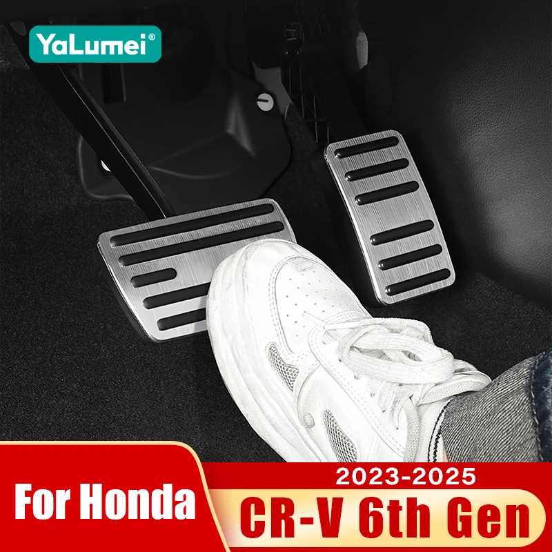 Für Honda CR-V CRV 6. Generation 2023 2024 2025 Hybrid Aluminium Auto Kraftstoff Gaspedal Bremspedal Abdeckung Pad Zubehör