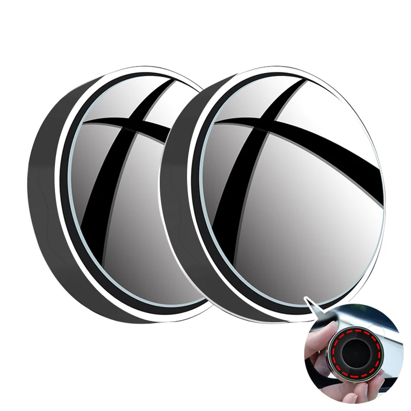 

Car Cup Mount Auxiliary Rearview Mirror 360° Rotating Wide-angle For A3 8v Cover Circular Review 360 Auto Golf 6 Gti F80 M3