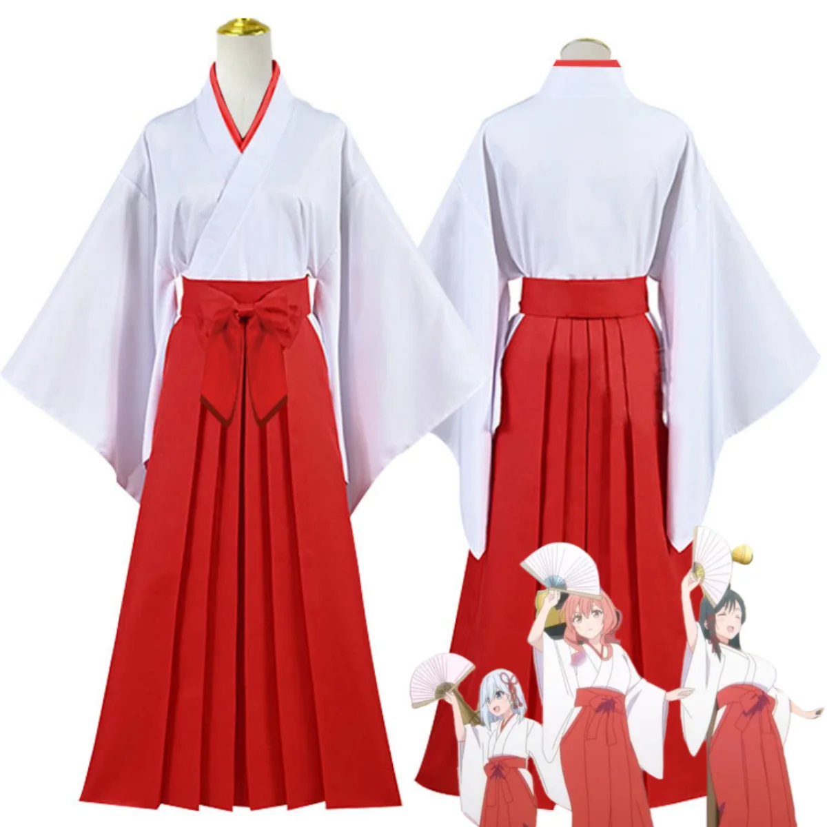 

Anime Tying The Knot with An Amagami Sister Asahi Yuna Yae Cosplay Costume Japanese-style Kimono Skirt Woman Sexy Carnival Suit