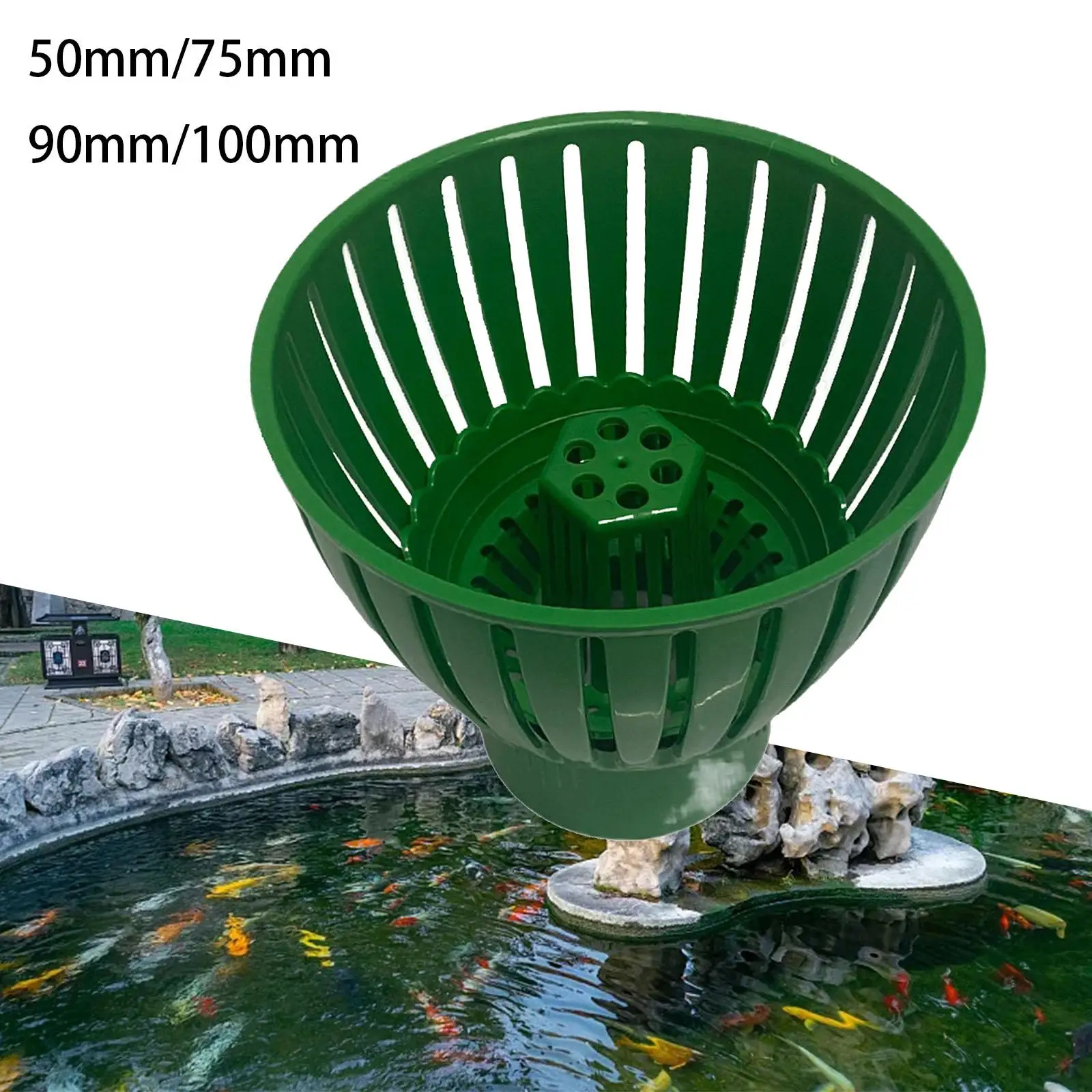 Fish Pond Skimmer Basket Sturdy Large Easy Installation Save Effort Anti Clogging Universal Double Layer Filtration Control