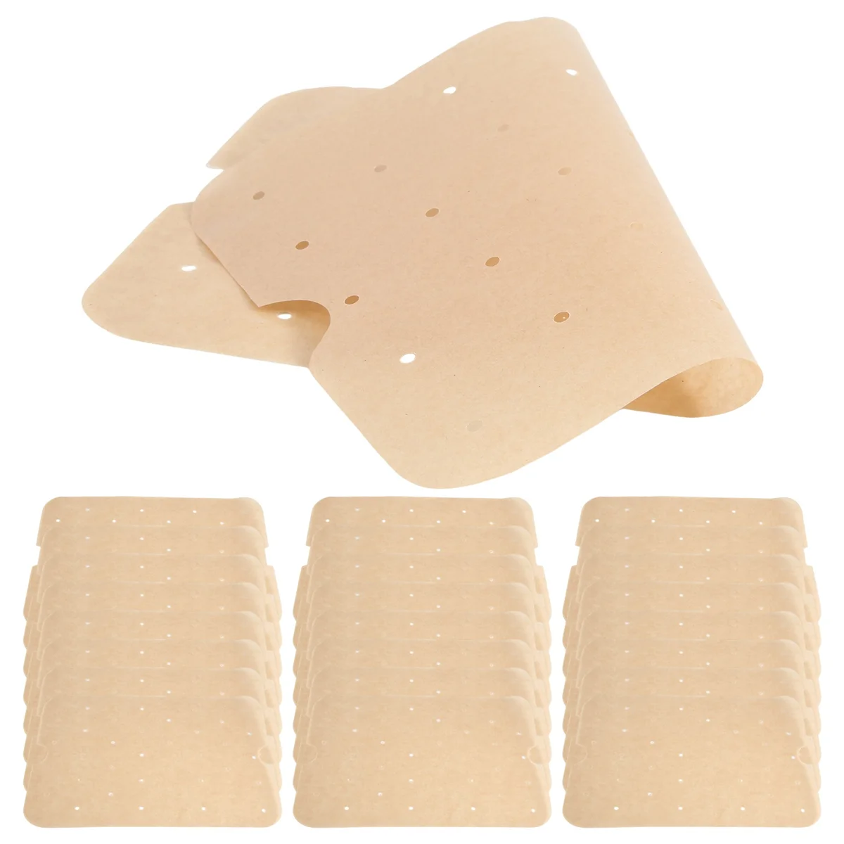BISM1 100 Stück Luftfritteusen-Papier, Luftloch, Luftfritteusen-Pergamentpapier-Einlagen für Ninja Foodi Smart FG551 Luftfritteusen-Zubehör