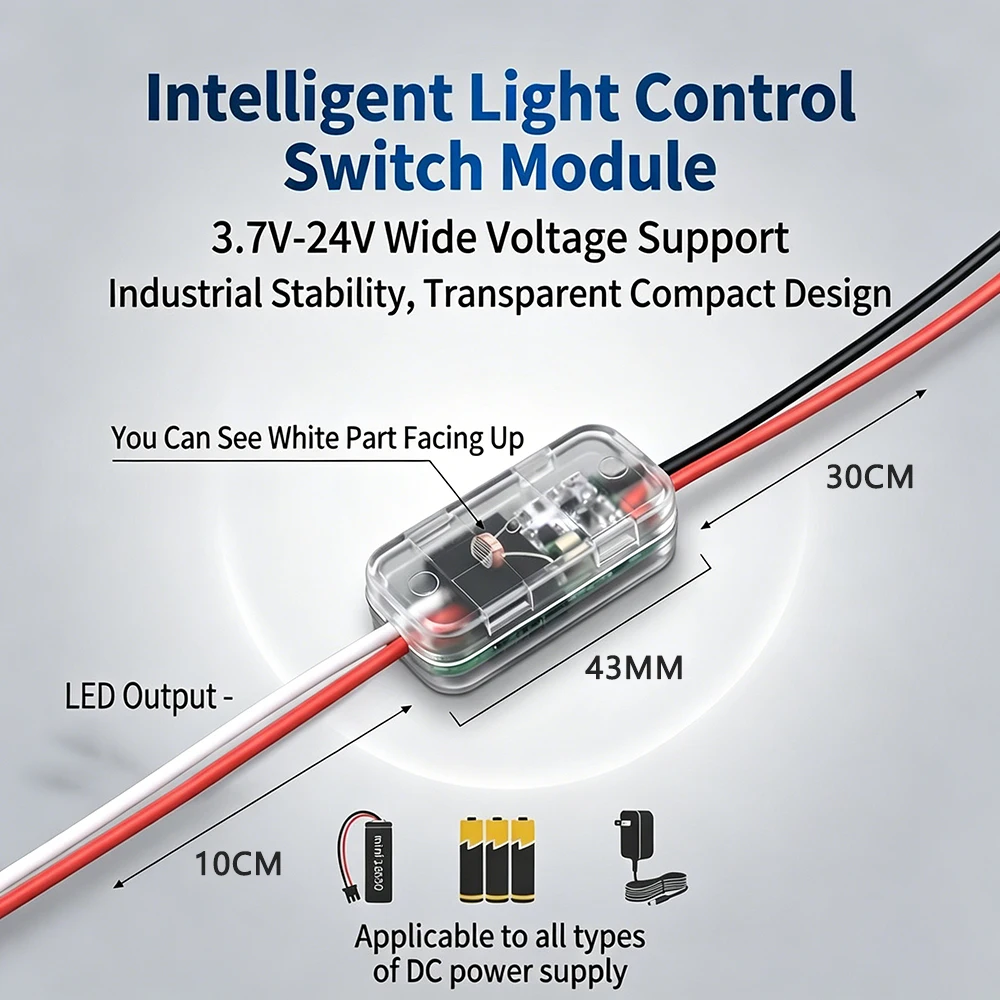 Light Sensor Switch Automatic Auto on Off Photocell Street Light Switch12V 24V 5A Photoswitch Photosensitive Sensor