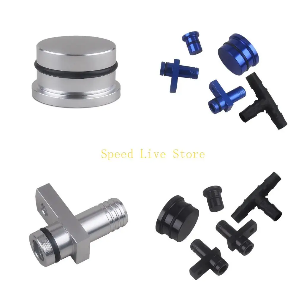 547C Aluminum PCV Modification Optimizes Crankcase Ventilation Reroute Assembly for 6 6L Engines