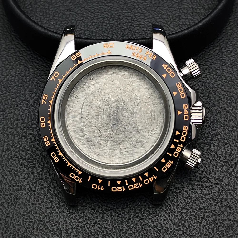 39,3mm Herrenuhren Stahlgehäuse Passend für VK63 Uhrwerk Uhrenzubehör Uhrenteile Passend für 20mm Armband Uhrenbox – Detail 4