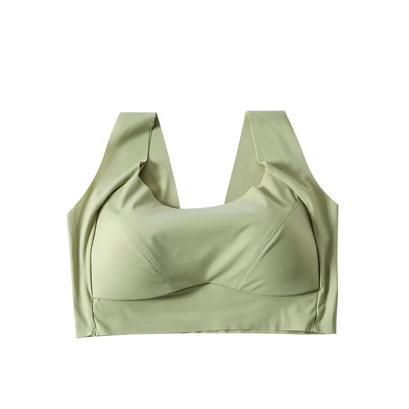 Birdtree 100%  Silk Bra Women Underwear Sling Wireless French Thin Sports Chest Sexy Seamless Adjustable Bra P36743QM