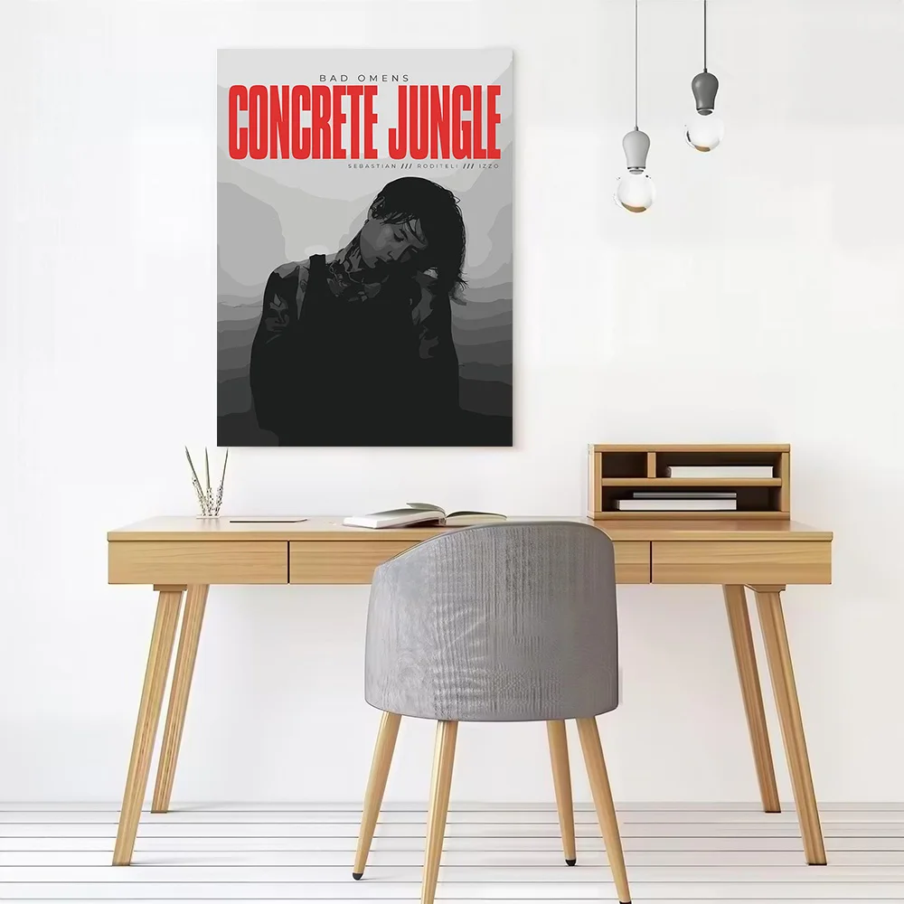 Bad Omens Concrete Jungle Album Art Canvas Poster Customizable Printed Canvas Painting Wall Art for Fans Decorative Paintings