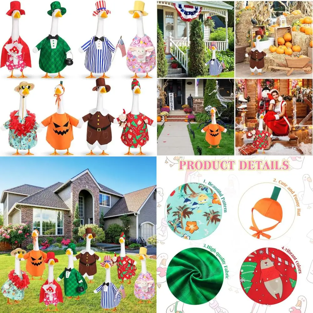 

Сезонные костюмы лужайки — осень, Хэллоуин, Рождество, лето для 23-цементного двора