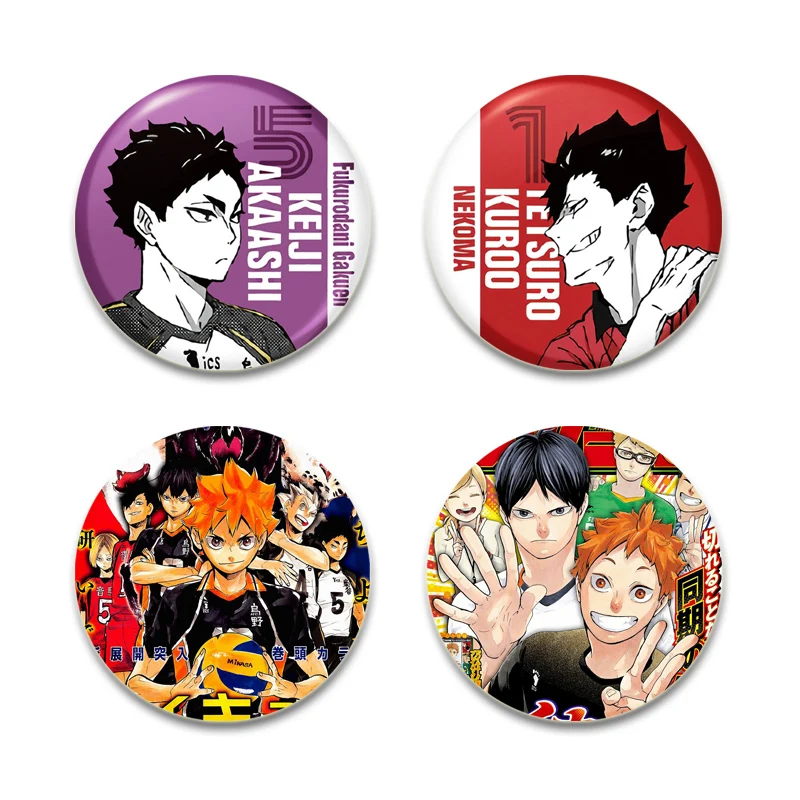 Anime Haikyuu!! Pins Cartoon Figures Kenma Kozume Badge Volleyball Boys Handmade Brooches Breastpin for Backpack Clothes Gift - Detail 1