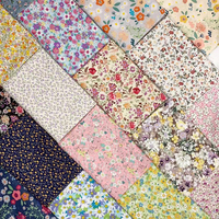 Floral Fabric Flower Cotton Printed Poplin Quilting Clothes Patchwork Muslin Sewing  Accessories