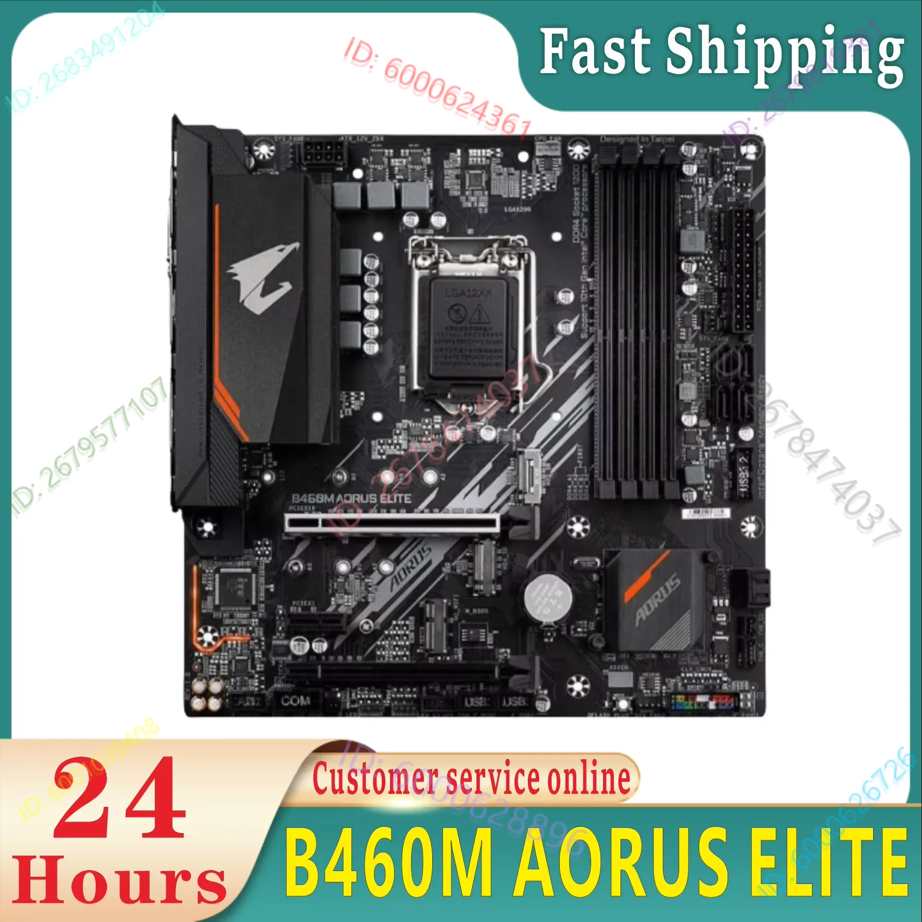 

B460M AORUS ELITE Micro ATX Intel B460 DDR4 M.2 128G support 10 gen LGA 1200 CPU computer board 100% tested