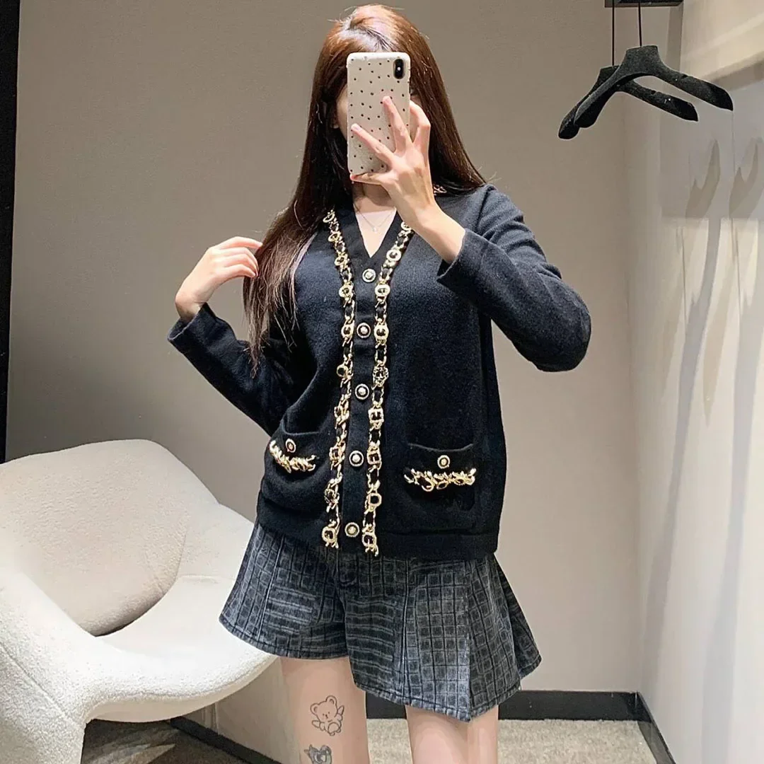 Cardigan Women Long Sleeve Elegance New Dress Luxury Women\'s Clothing Trend 2024 Restore Ancient Ways Korean Popular Clothes