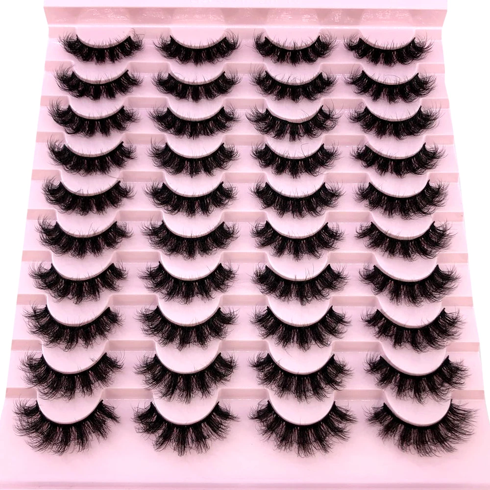 Neu: 20 Paar Natürliche Dicke Künstliche Wimpern, Lange 6D Nerz-Wimpern für Make-up und Wimpernverlängerung – Detail 17
