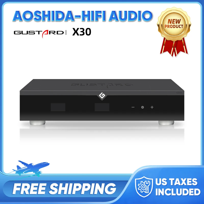 

Gustard X30 Network Streaming Decoder R2R DAC ES9039SPRO x4 Full Balanced MQA FPGA OCXO 10M Clock DSP Digital DAC Power Preamp