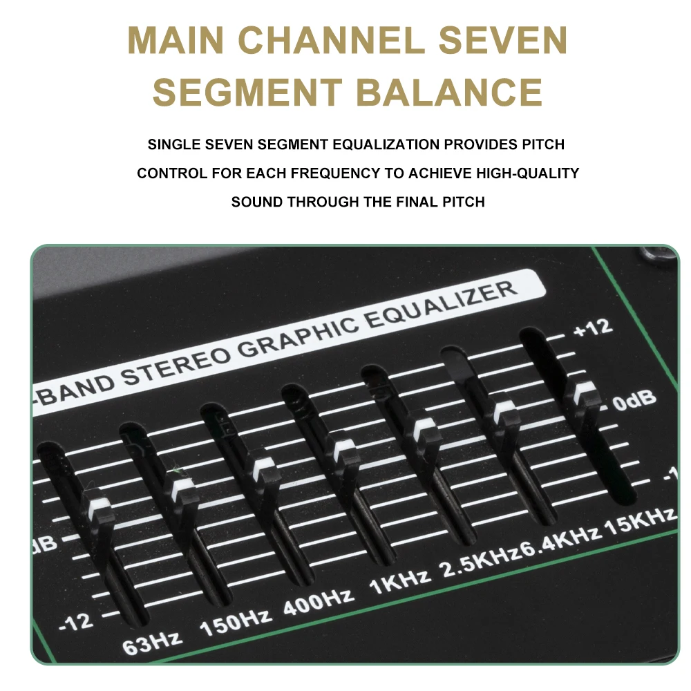 ST-16S Professional Audio Mixer 16-Channel USB Sound Mixing Console with 48V Phantom Power and Monitor Amplifier for Clubs