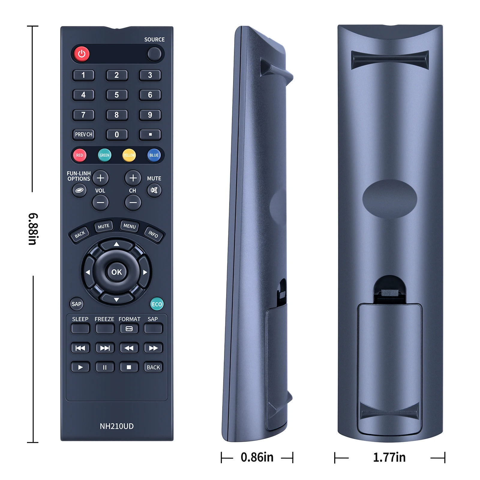 Novo controle remoto nh210ud para tv sylvania lc190ss2 lc220ss2 lc260ss2 lc320ss2
