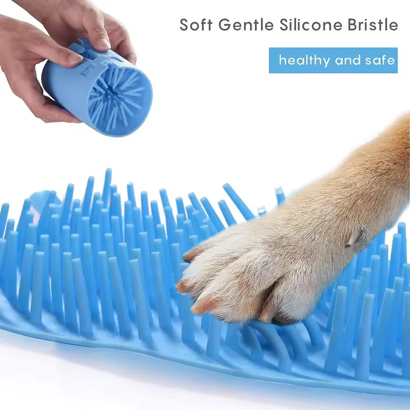 携帯用犬の足洗いカップ ソフトシリコン製ペット足洗いブラシ  - Dog Paw Cleaner のレビューと価格