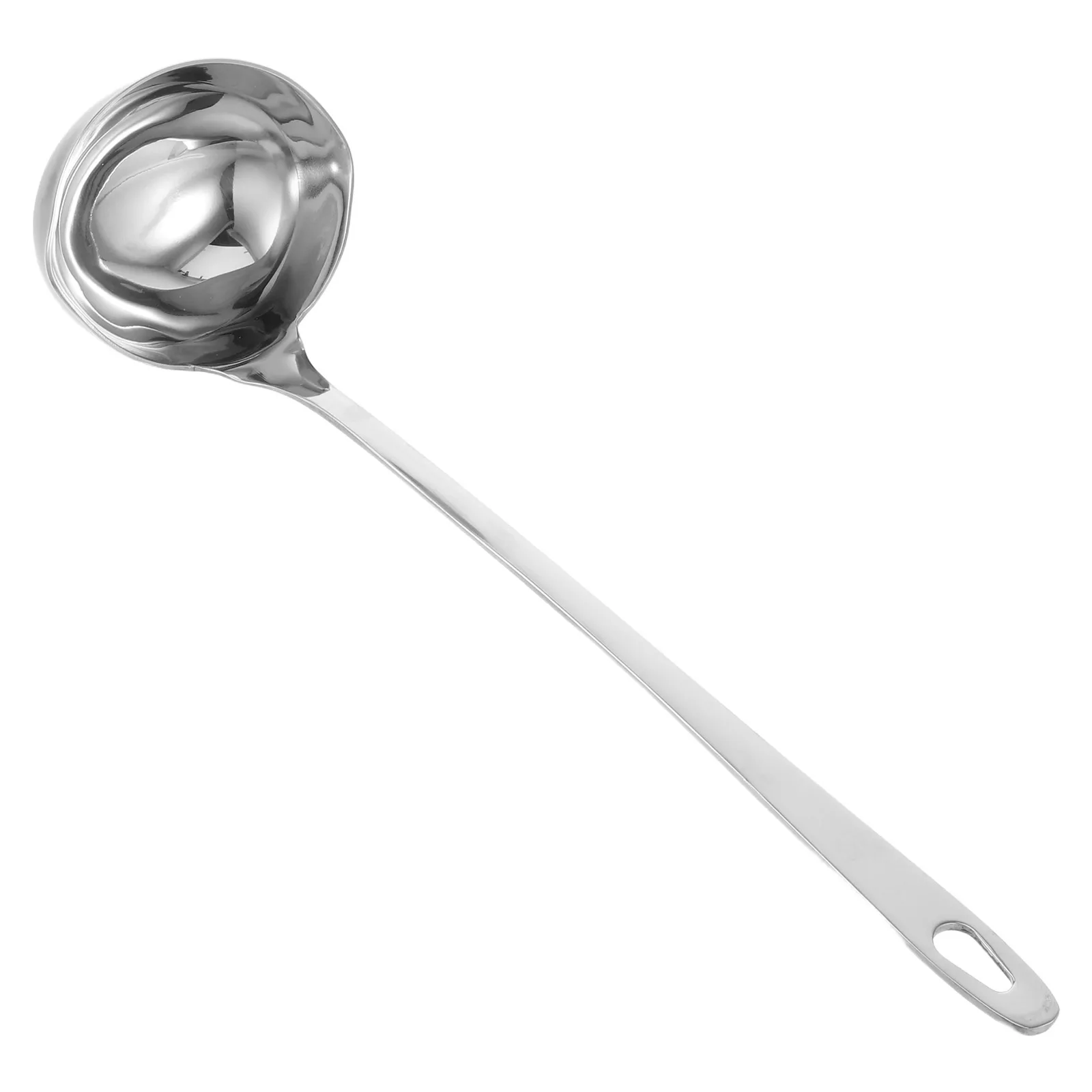 

Soup Ladle with Pouring Lip Double Mouth Spoon Stainless Steel Belt Ladles for Cooking Deep