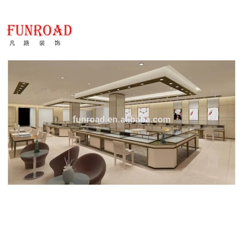 

custom.Commercial Retail Shop Interior Design for Jewellery Shop Glass Display