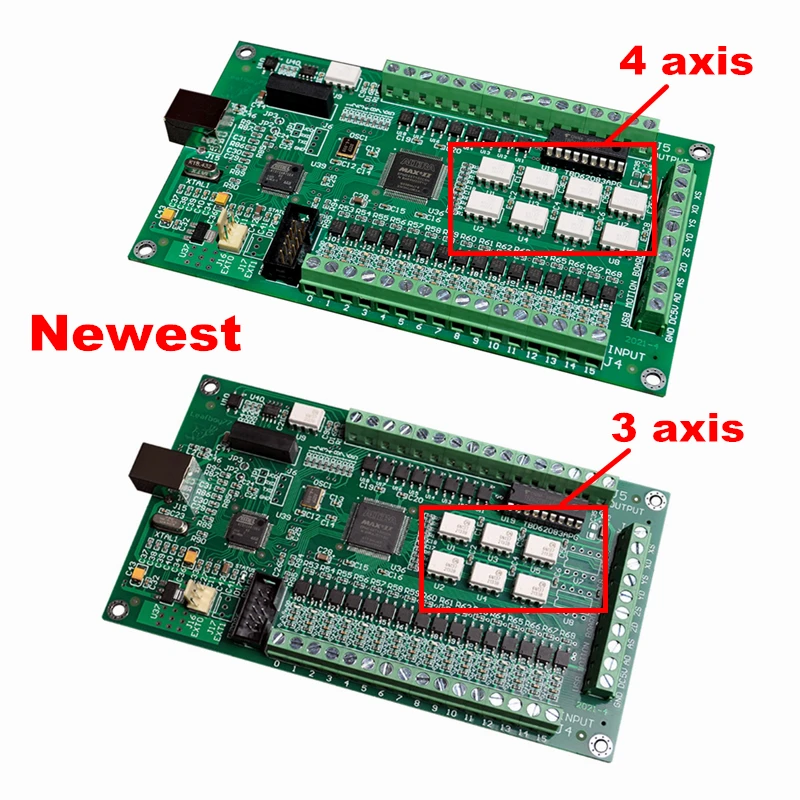 4 Axis USB CNC Router Mach3 3 Axis Engraving Machine Milling E-CUT Motion Control Card for Wood Engraver Mini Lathe