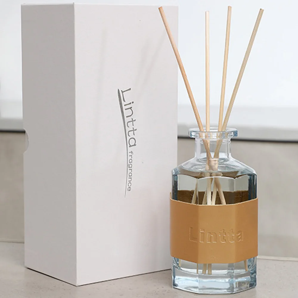 

160ml Glass Reed Diffuser Set with Sticks, Luxury Home Scented Diffuser for Bathroom, Bedroom, Office, Hotel Aroma Diffuser Set