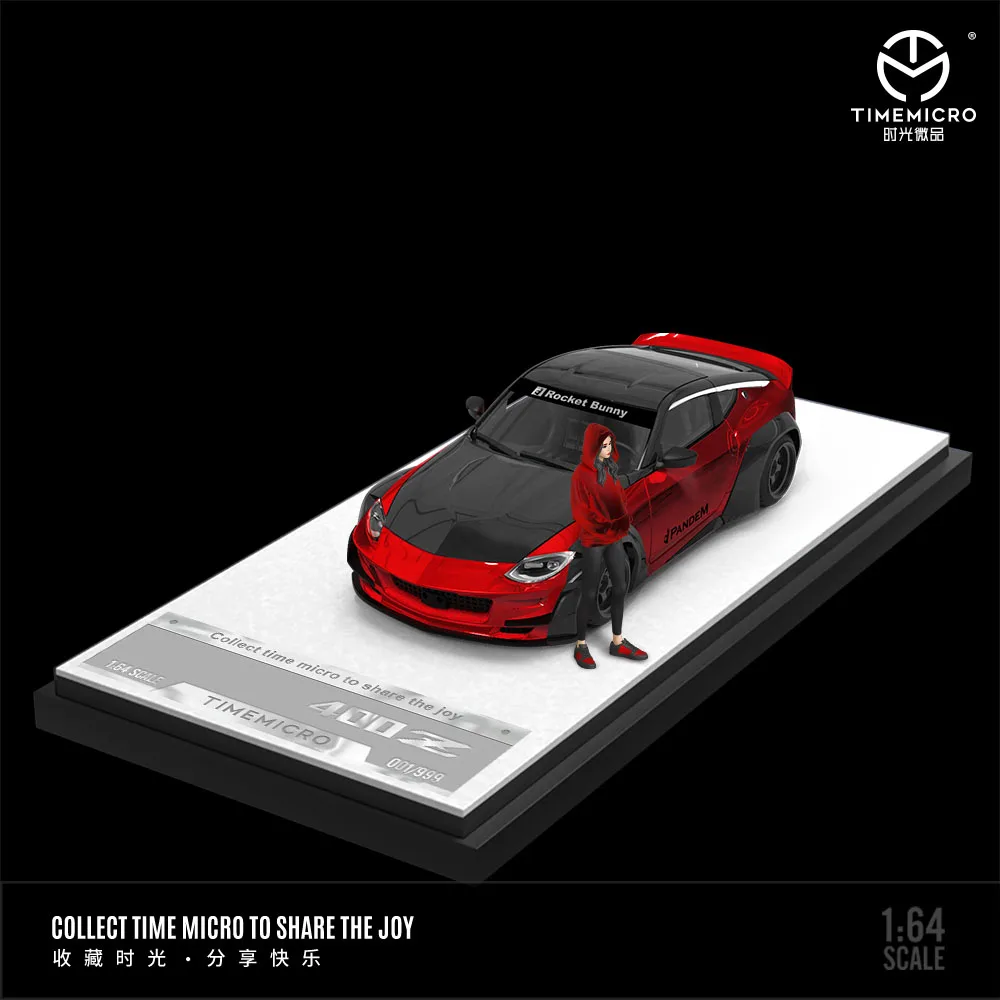 

TimeMicro 1:64 400Z красная и оранжевая картина модель автомобиля из сплава для коллекции, дисплея, подарка