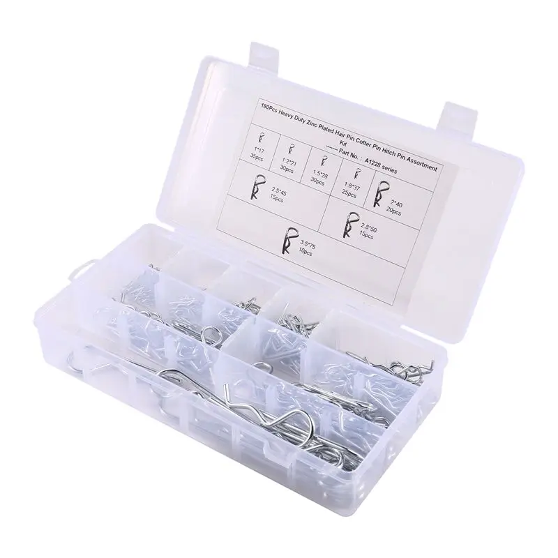 

A24F-180 шт. A1288 Разрезной оцинкованный R-образный шплинт-фиксатор (запорный штифт)