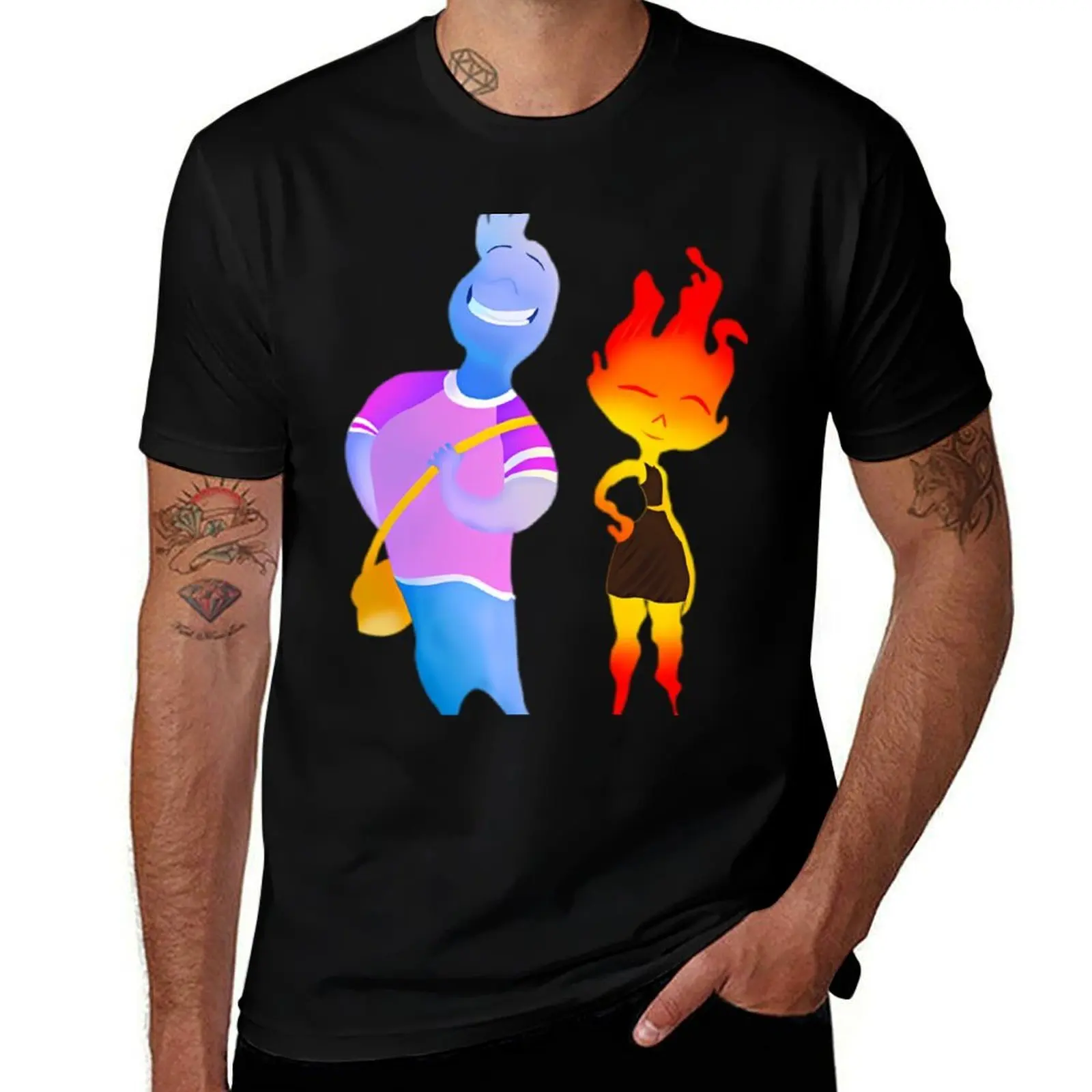 for men cotton shirts casual Movie soft men T-Shirt t t Wade shirts man for 100% man & t Ember shirt cotton Elemental