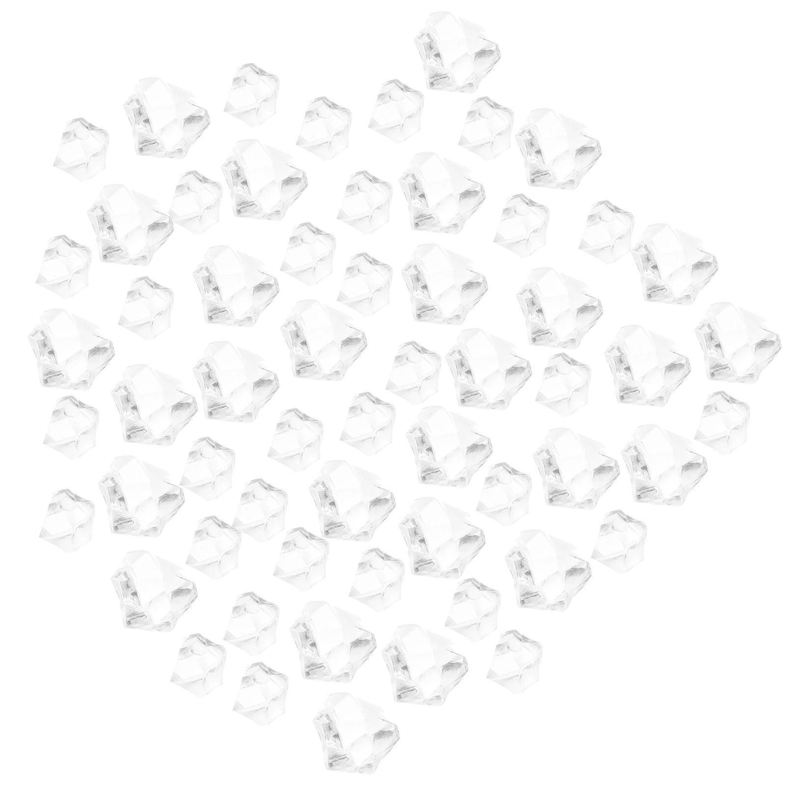 

2 Bags Simulated Ice Cube Decoration Cubes Artificial Plastic Crystals Stones Irregular Fake