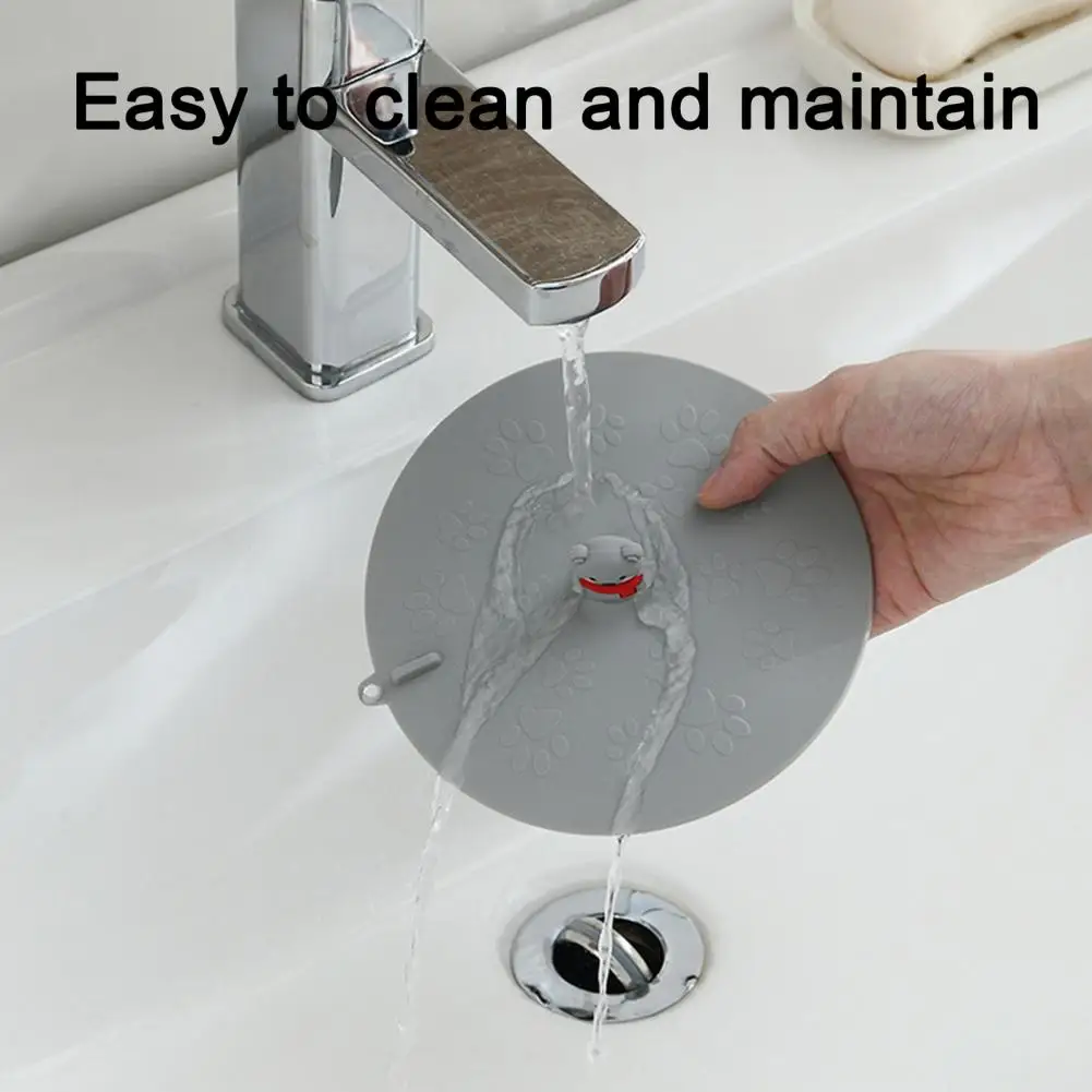 3d Handle Drain Cover Silicone Floor Drain Cover with Handle Universal Bathroom Shower Stopper Reusable Sewer for Kitchen