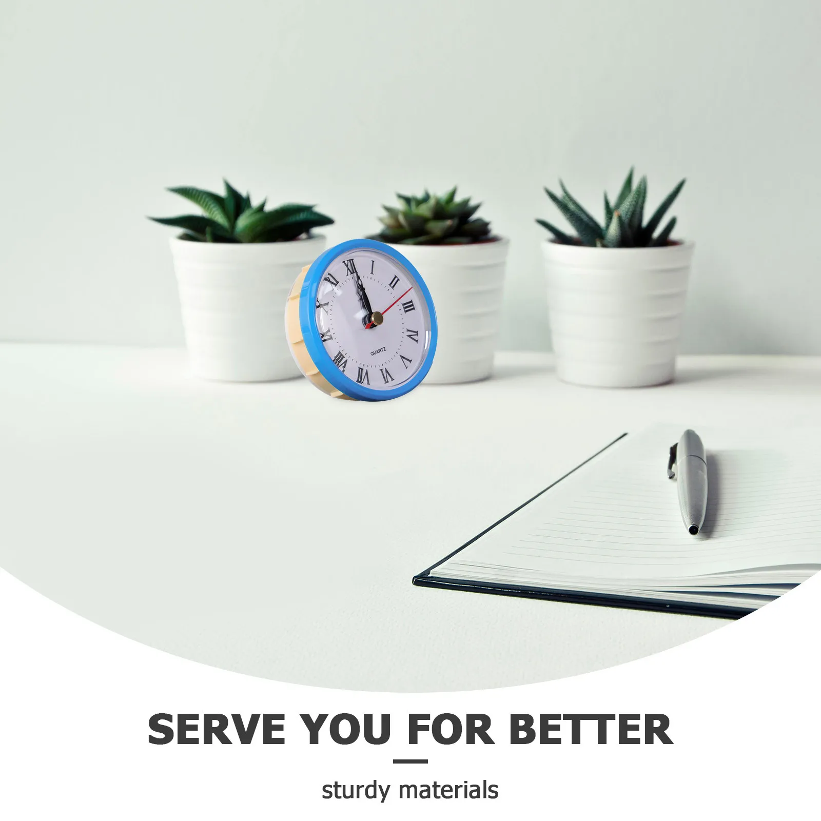 

Simple Numerals Vintage Quartz Clock Head Insert Round Dial Movement DIY Clock Mechanism Silent Sweep for Office Home