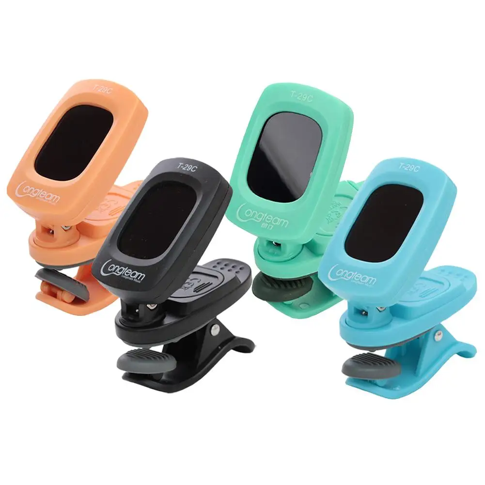 

1pc Clip-on Guitar Tuner Screen Display Colorful Design Tuner For Bass Violin Ukulele Universal Accessories