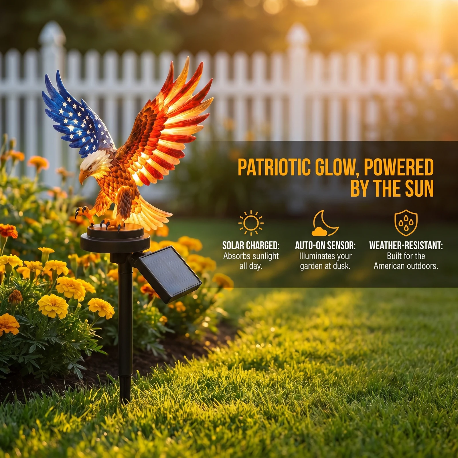 Eagle Solar Lights Waterproof - Yard Lighting Decor ulasan dan harga