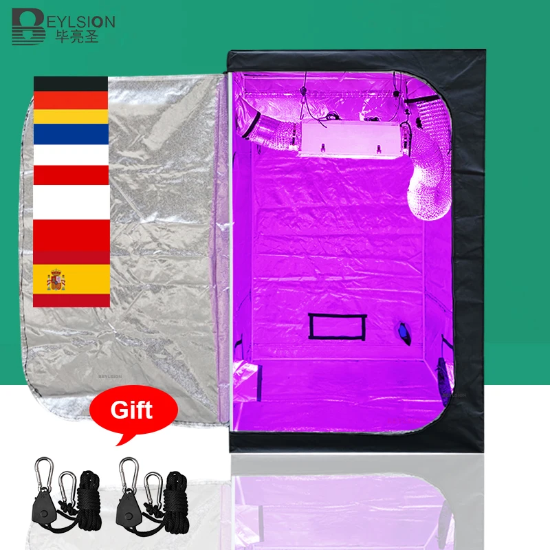 BEYL316Plant Grow Tents, Tente pour culture intérieure, Accessoires d\'éclairage, Boîte de culture hydroponique, Mylar + Cintres à cliquet